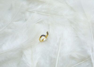 Custom design ring blauw